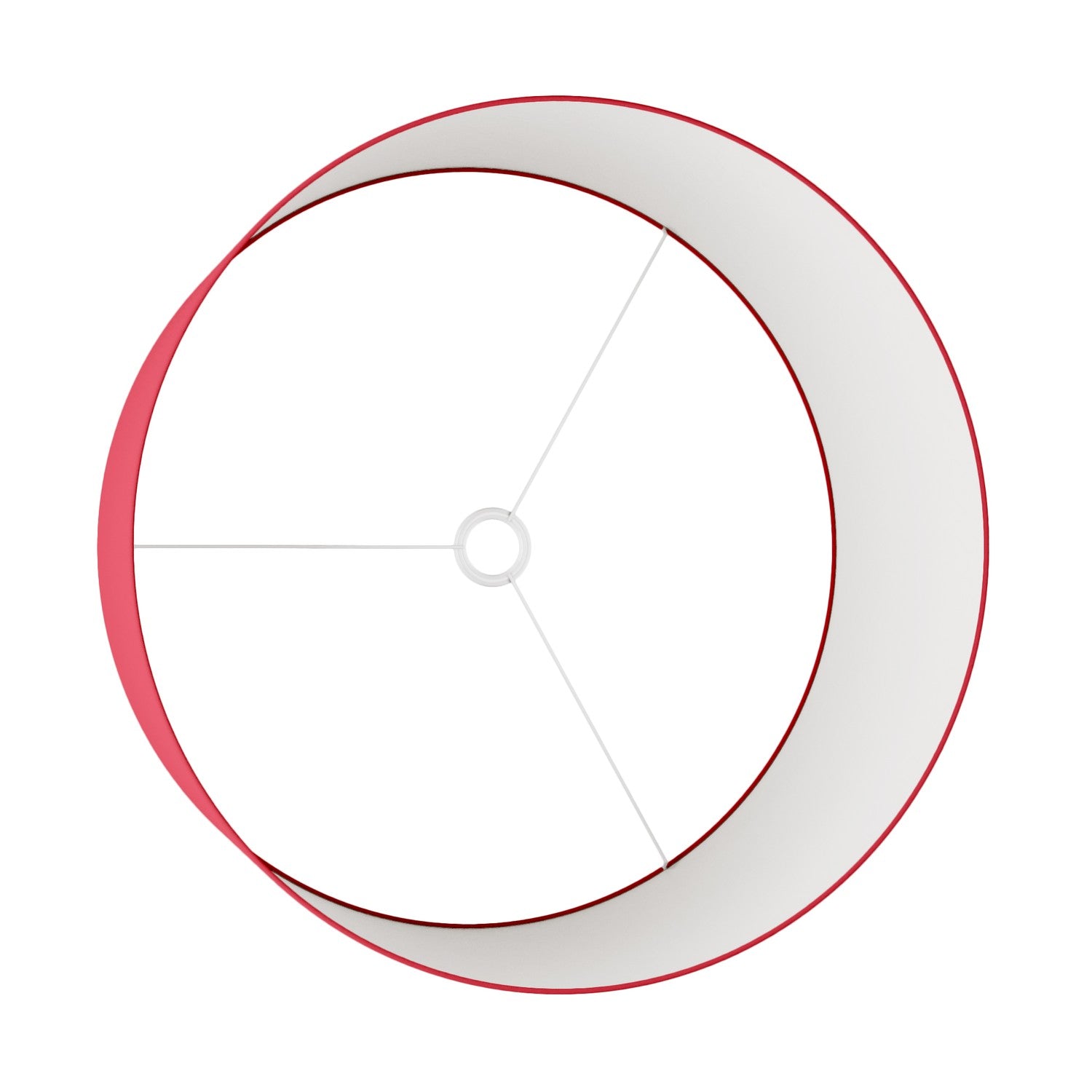 Paralume Cilindro XXL in tessuto con attacco E27 - Made in Italy - Teletta Rosso