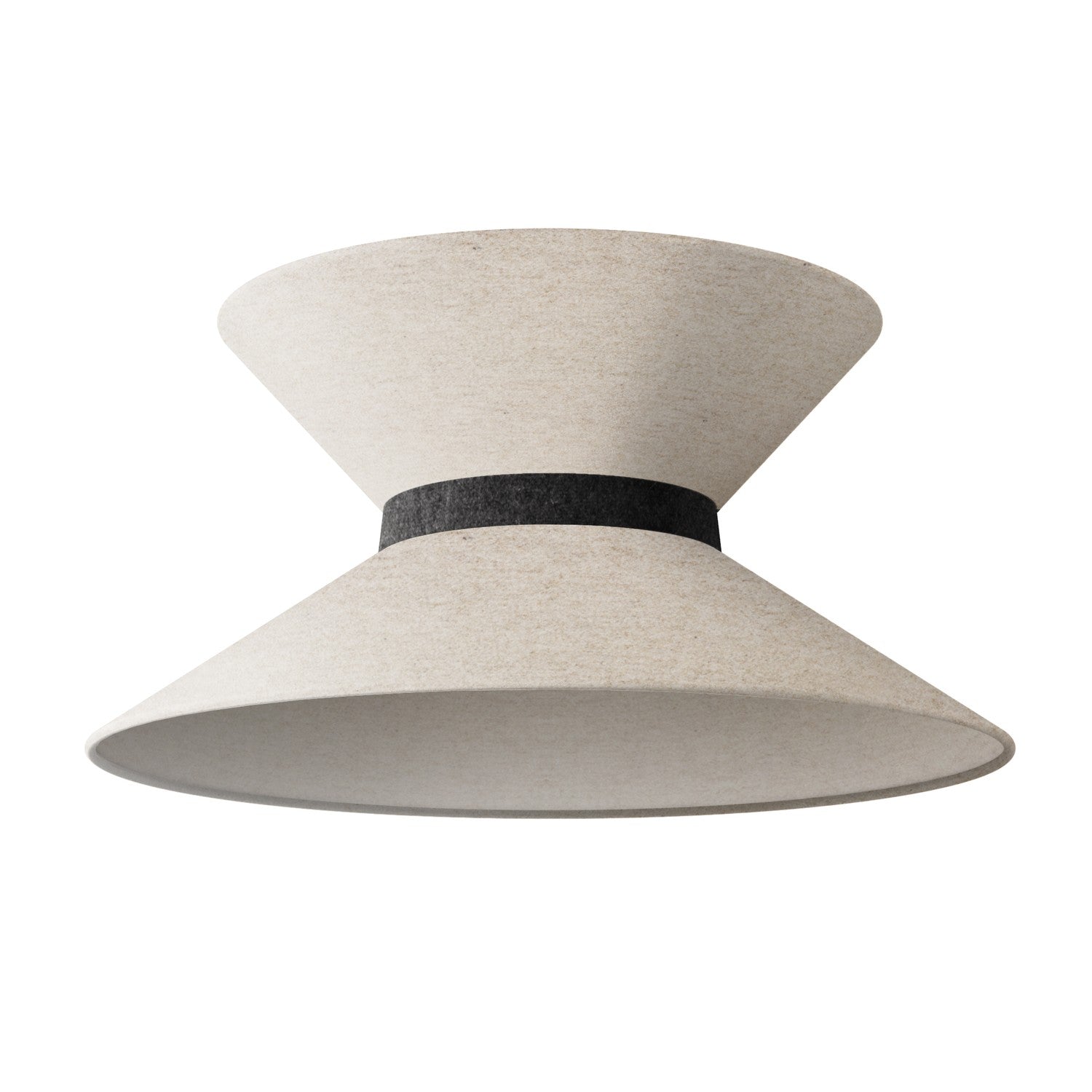 Paralume in tessuto Clessidra per lampada a sospensione - Lana Beige Lana grigio scuro