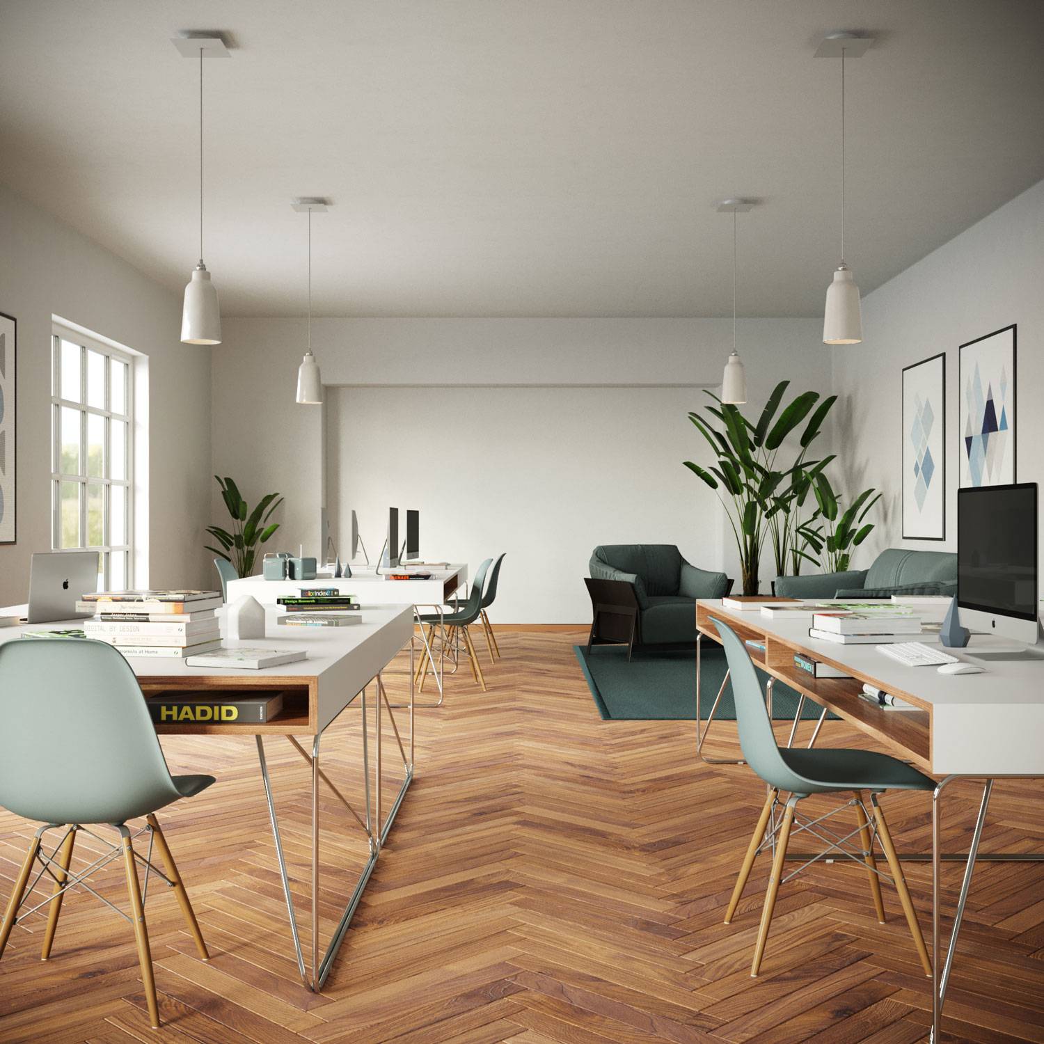 Rosone Rose-One quadrato, 200 mm con 1 foro e 4 fori laterali - Petrolio Bianco