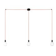 Spider - Lampada a sospensione multipla a 3 cadute con finiture in metallo - Nero