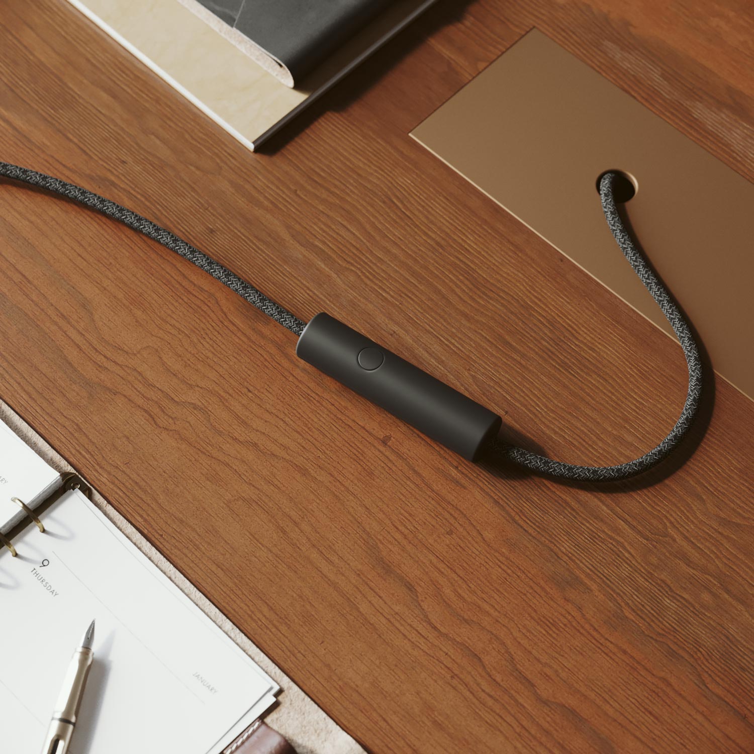 Dimmer universale a pulsante con collegamento di terra per lampadine incandescenza e led dimmerabili - Nero