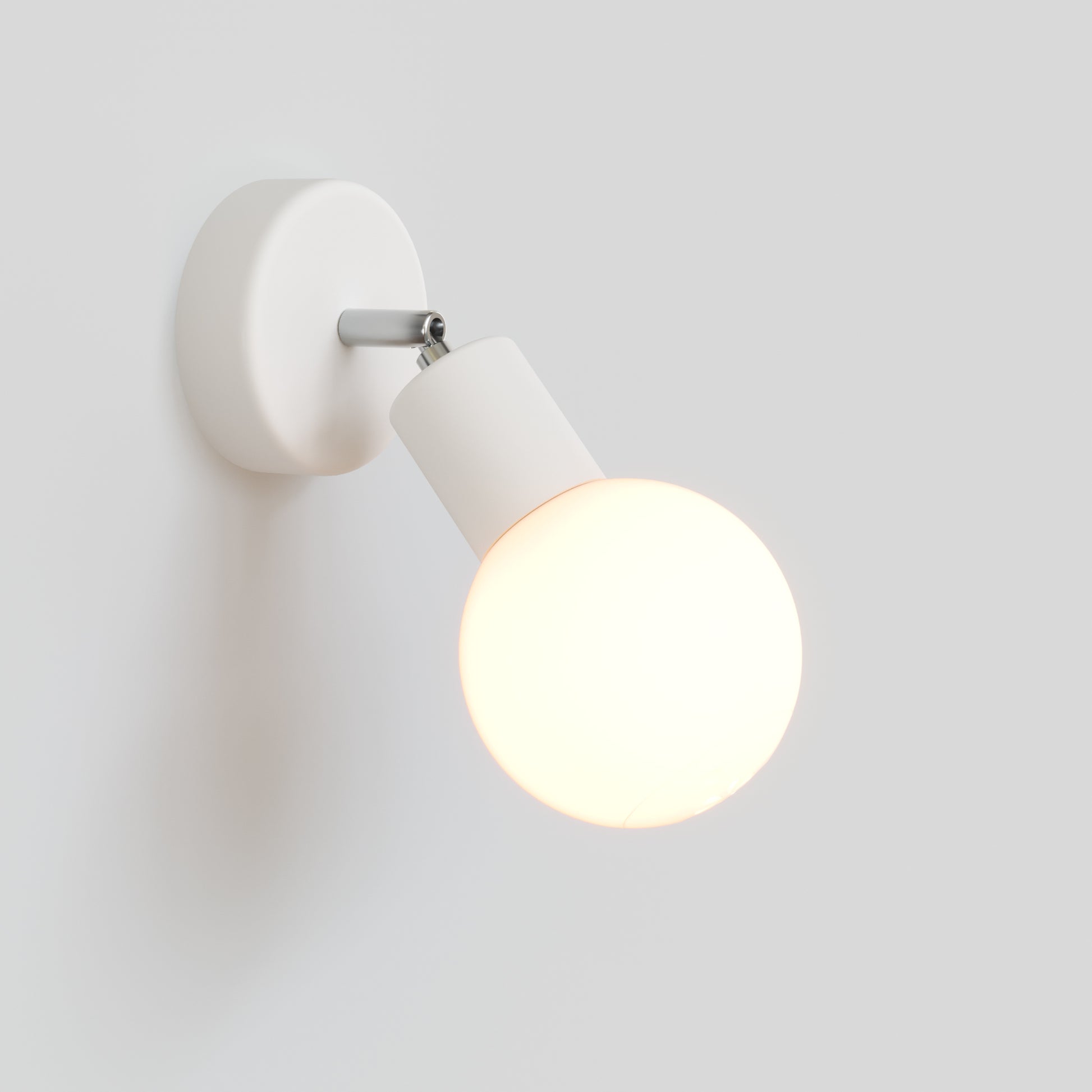 Applique da esterno Modulair IP65 con snodo regolabile e paralume a sfera infrangibile Unbreak-a-Ball - Bianco