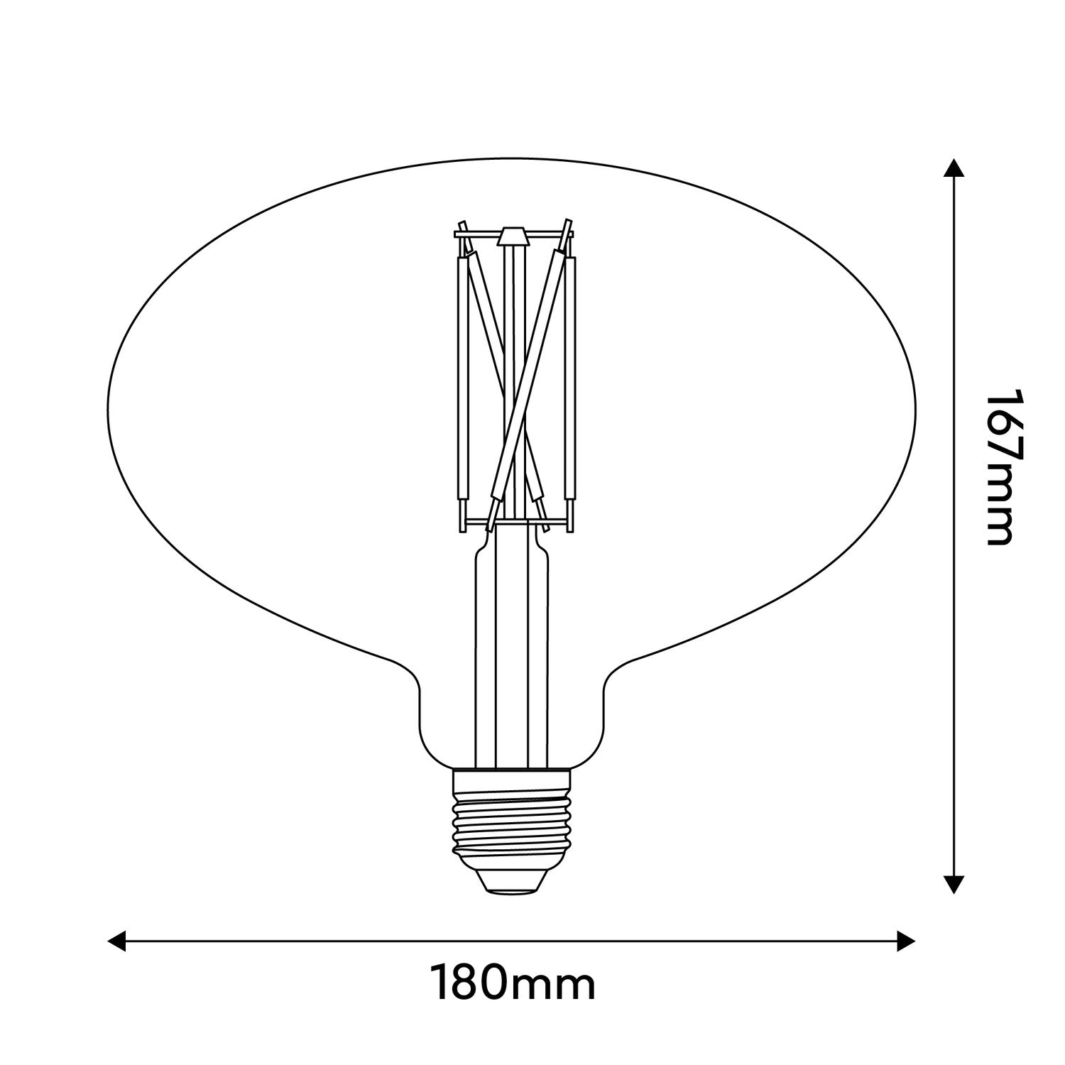Lampadina LED Ellittica Effetto Porcellana CRI 95 E27 9W 1000Lm 2700K Dimmerabile - P10