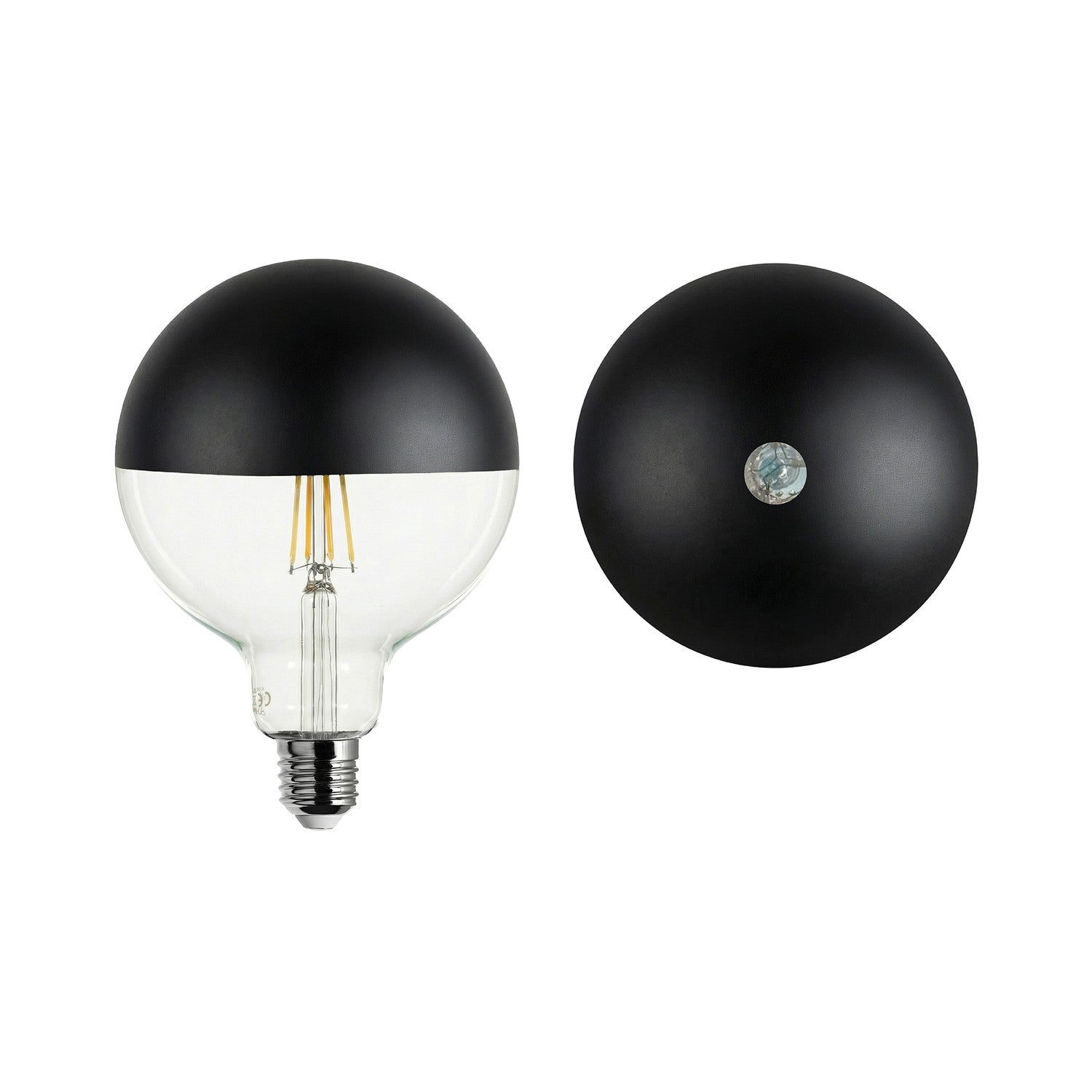 Bec LED Maria G125 4,8W 806Lm E27 2700K Dimerabil - Negru