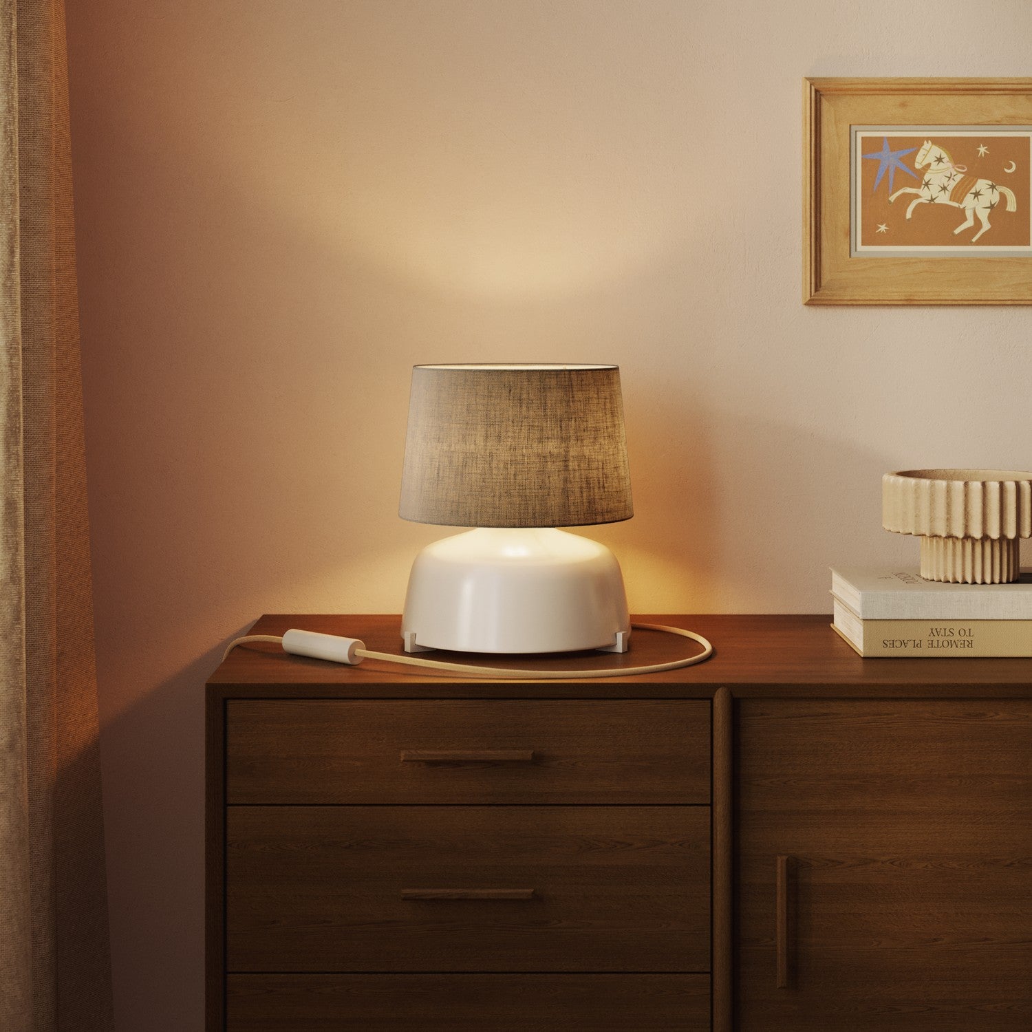 Paralume Athena con attacco E27 per lampada da tavolo o da terra - Made in Italy - Camelot Grigio