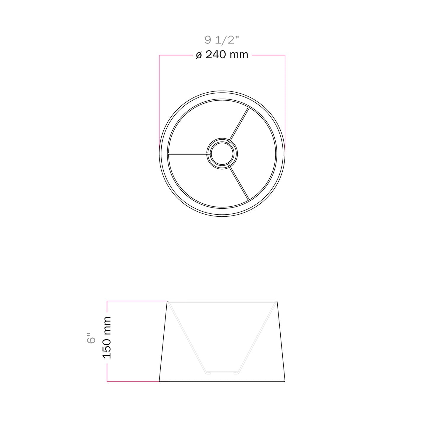 Paralume Athena con attacco E27 per lampada da tavolo o da terra - Made in Italy -Teletta mandarino