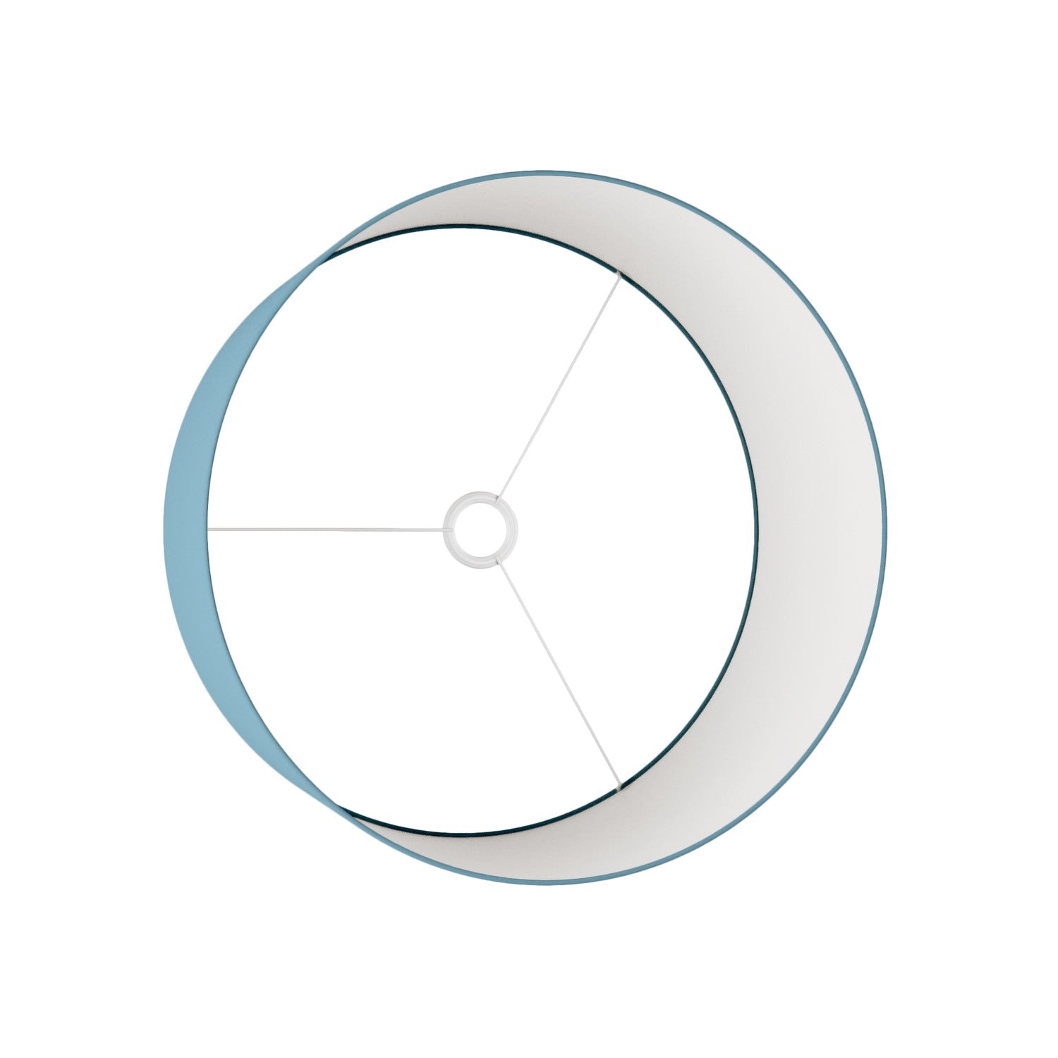 Paralume Cilindro XL in tessuto con attacco E27 - Made in Italy - Teletta Azzurro Severo