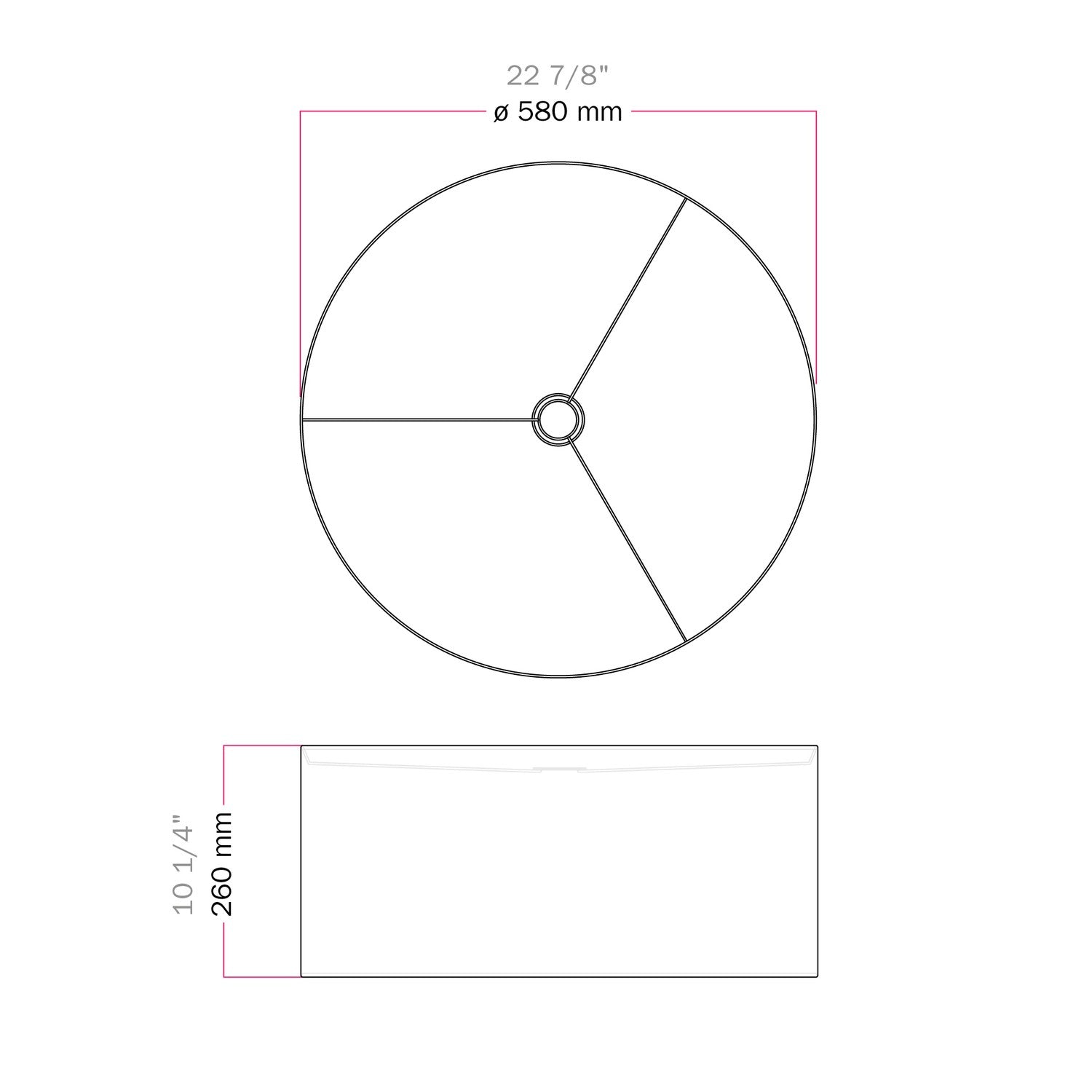 Paralume Cilindro XXL in tessuto con attacco E27 - Made in Italy - Cinette Aragosta