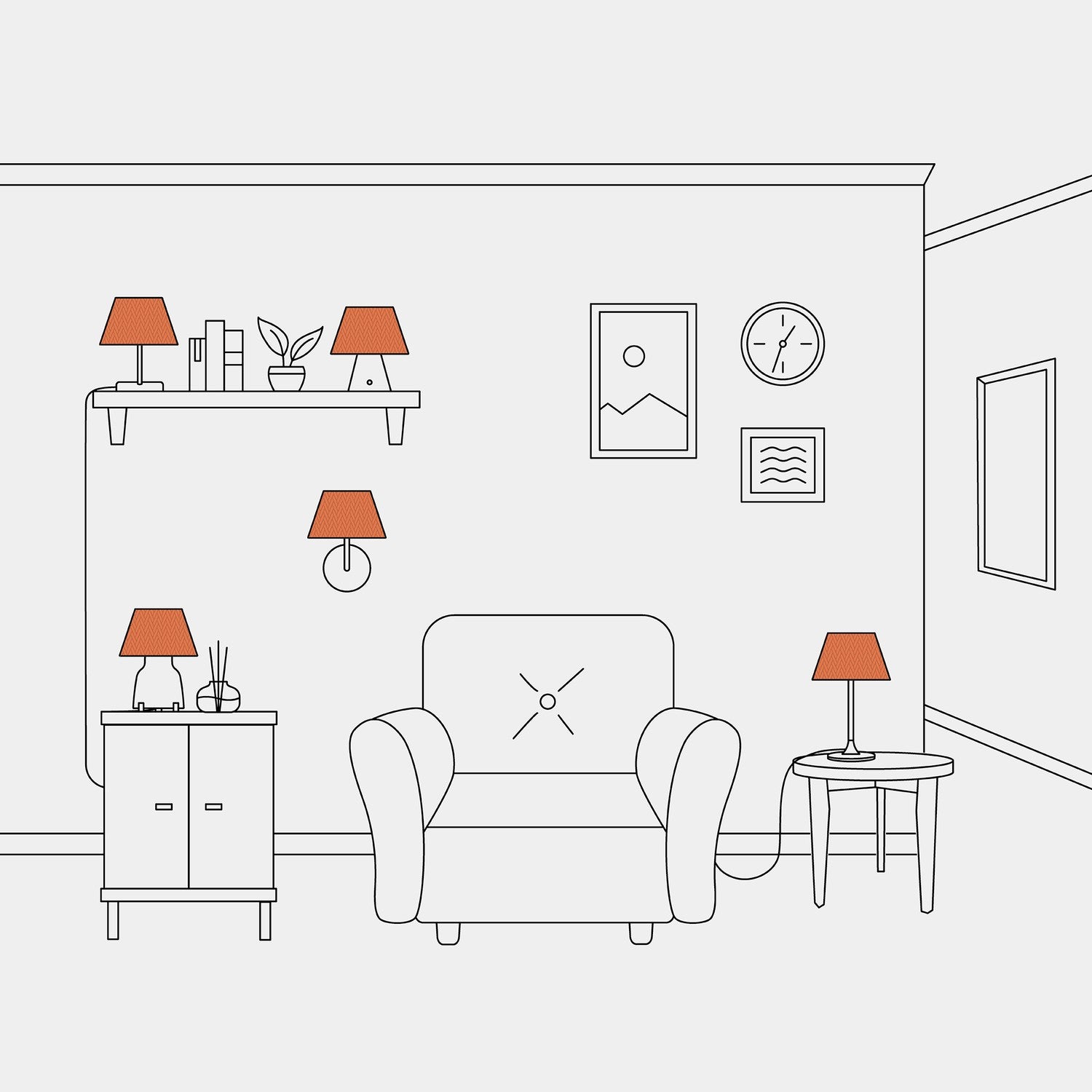 Paralume Impero S con attacco E27 per lampada da tavolo o applique - Made in Italy - Cinette Aragosta