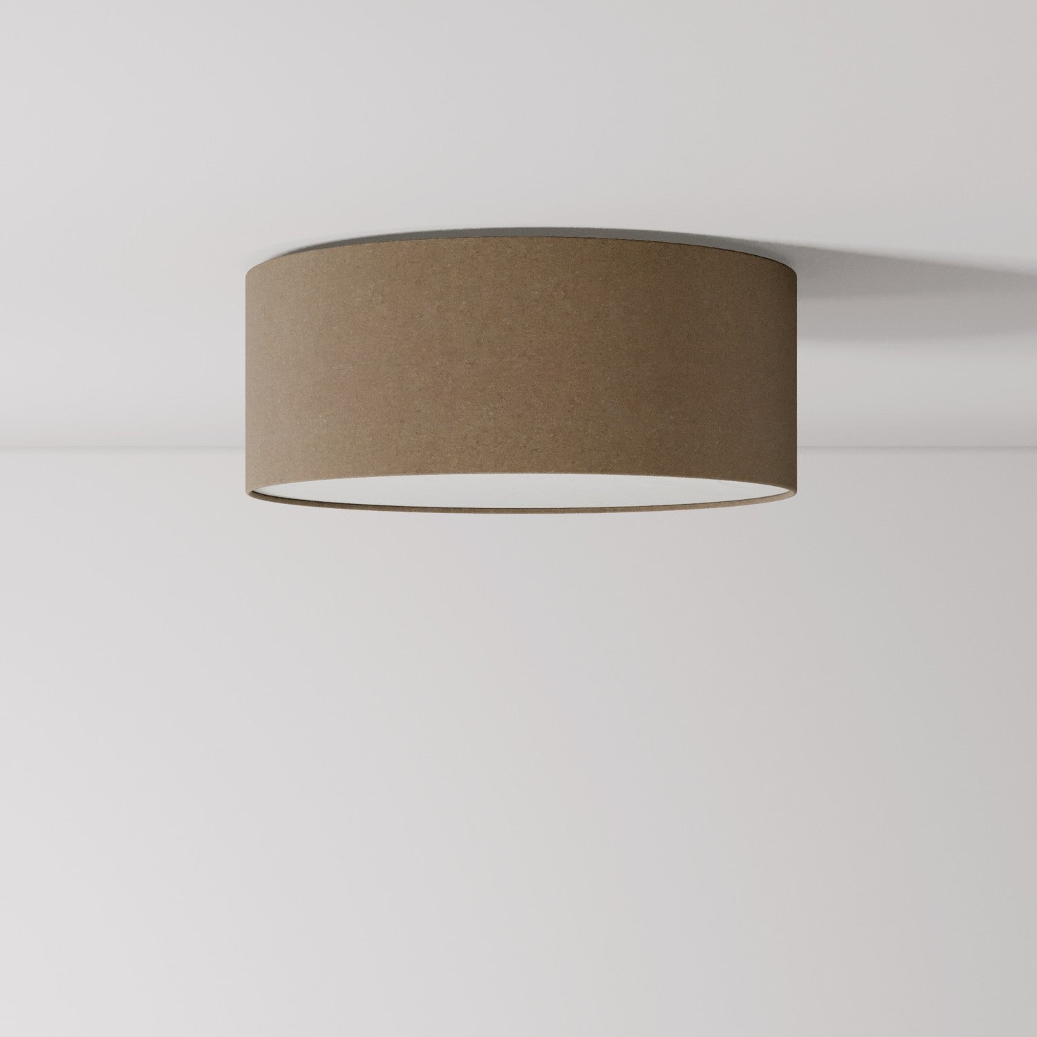 Plafoniera in tessuto Small - Made in Italy - Lana Marrone