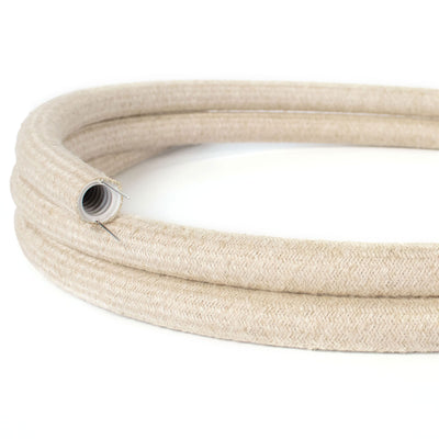 Creative-Tube, diametru 20 mm, îmbrăcat în țesătură RN01 In Natur Neutru, canal de cablu modelabil