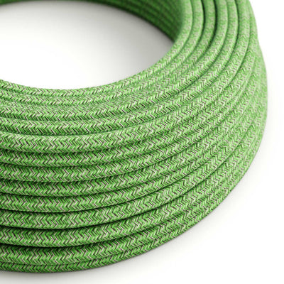 Cablu electric rezistent la UV pentru exterior, rotund, îmbrăcat în bumbac Verde Pixel Bronte SX08 - compatibil cu Eiva Outdoor IP65