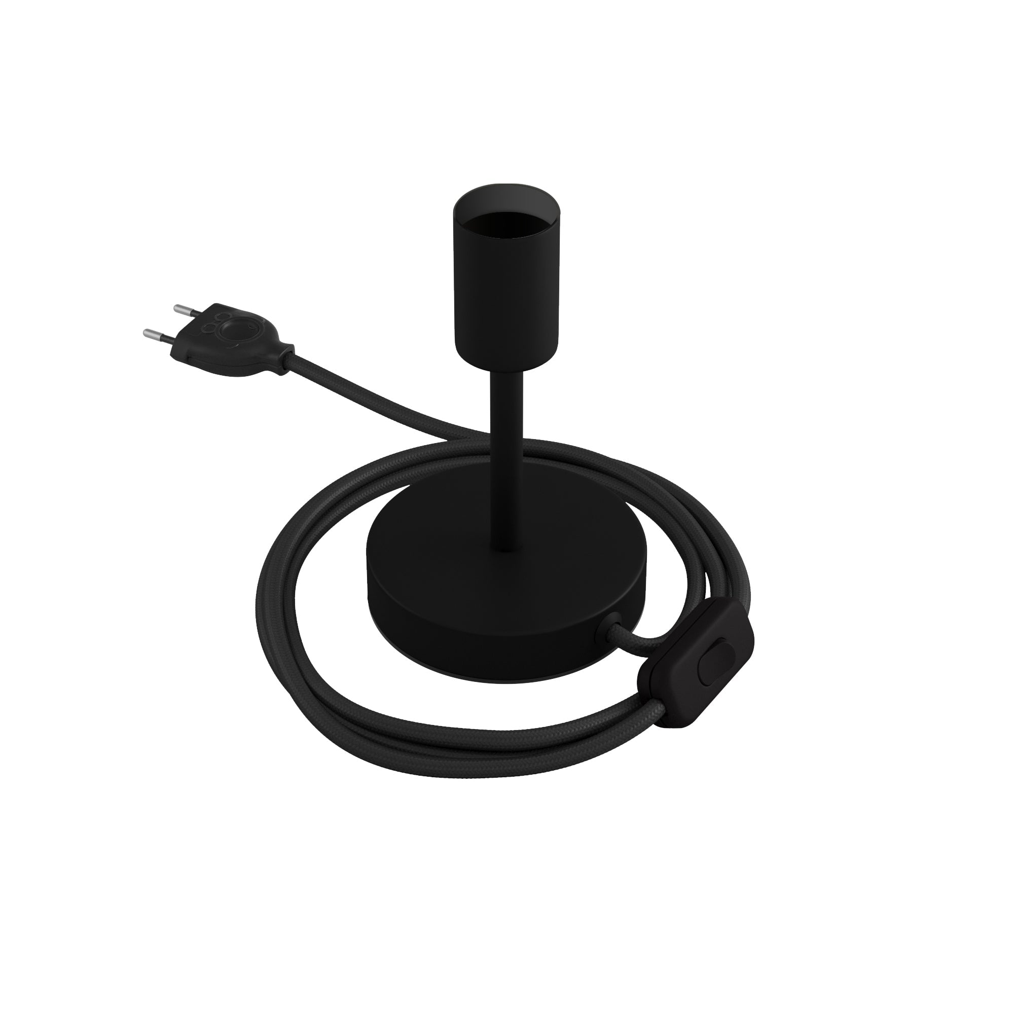 Alzaluce - Lampada da tavolo in metallo - Nero opaco 10 cm