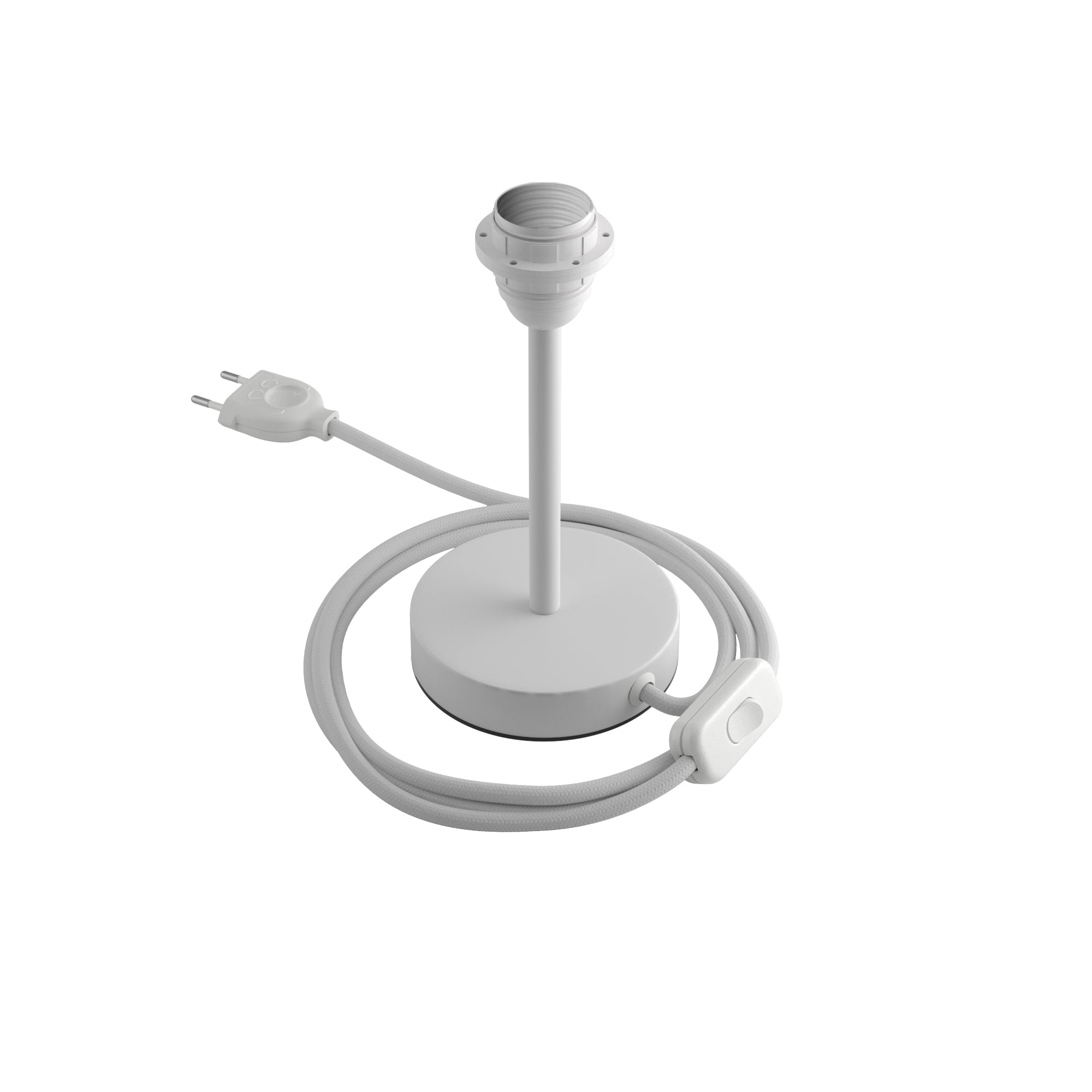 Alzaluce per paralume - Lampada da tavolo in metallo - Bianco opaco 15 cm