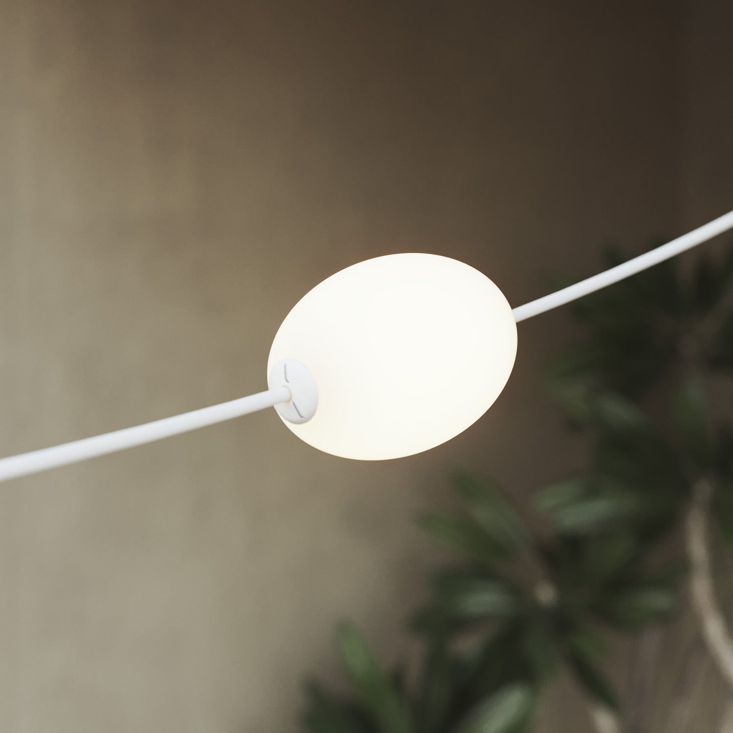 Catena luminosa 12 punti luce da esterno IP67 Bianco sabbia - Marina12