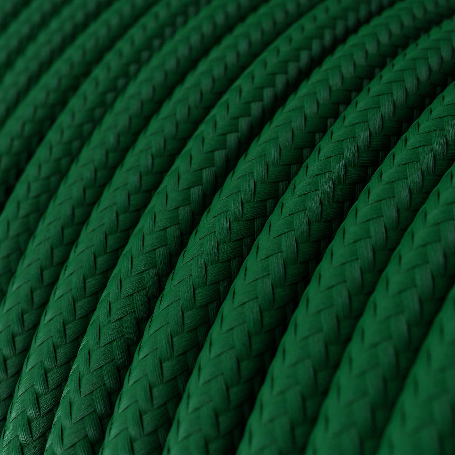 Cavo colorato in tessuto Verde Bosco - L'Originale Creative Cables, per impianti a vista di design - RM21