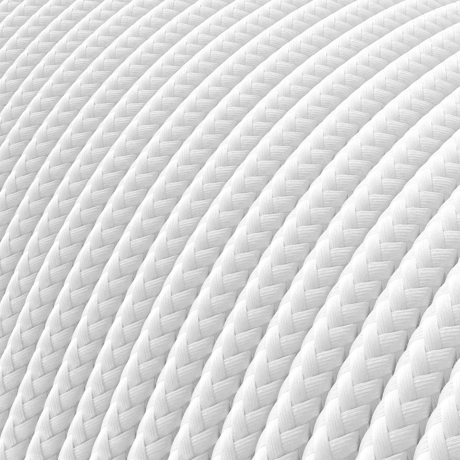 Cavo elettrico Extra Low Voltage rivestito in tessuto effetto seta Bianco RM01