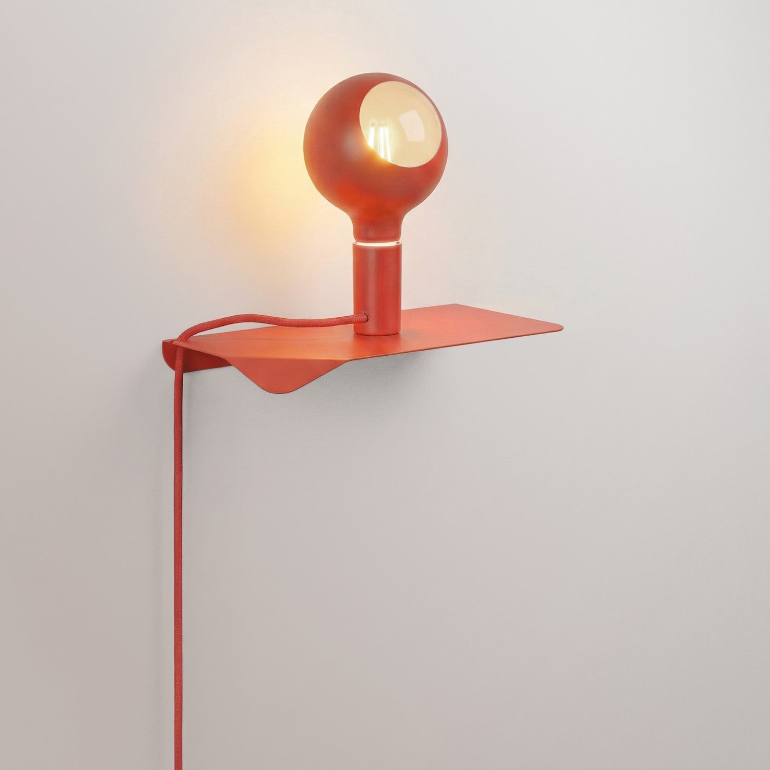 Combo Camo - Lampada con mensola - Rosso