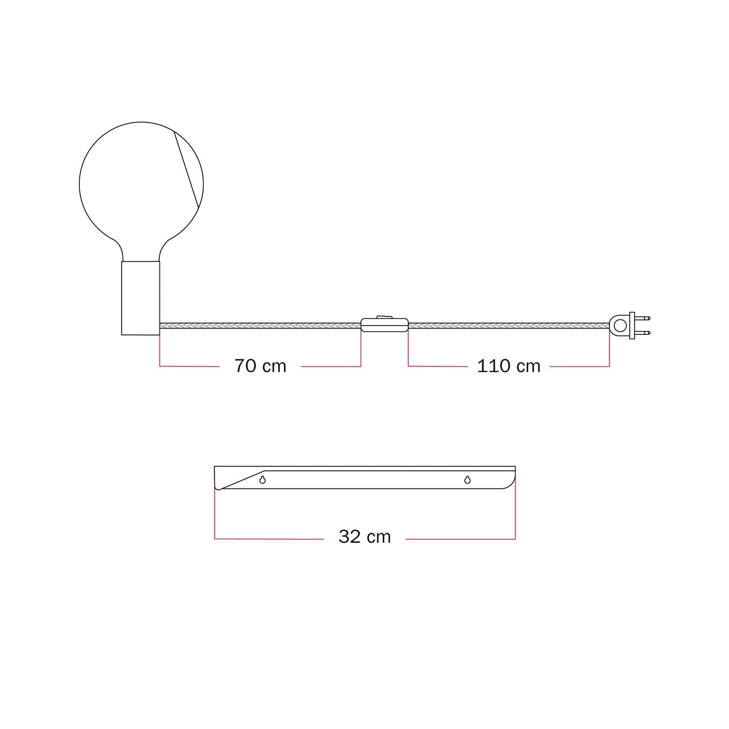 Combo Camo - Lampada con mensola - Verde
