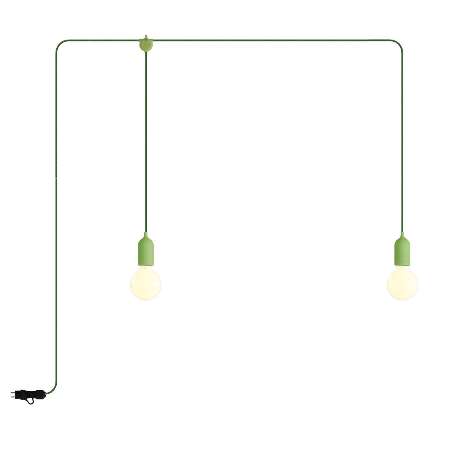 F-Snake Modulair Lampada da esterno IP65 portatile a 2 luci - Verde prato