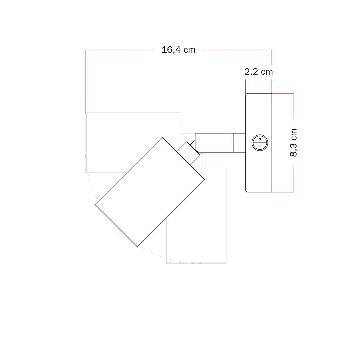 Faretto GU10 orientabile da parete o soffitto Bispot - Bianco opaco Si No