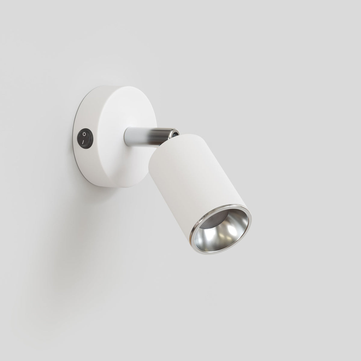 Faretto GU10 orientabile da parete o soffitto Bispot - Bianco opaco / Cromo Si Si