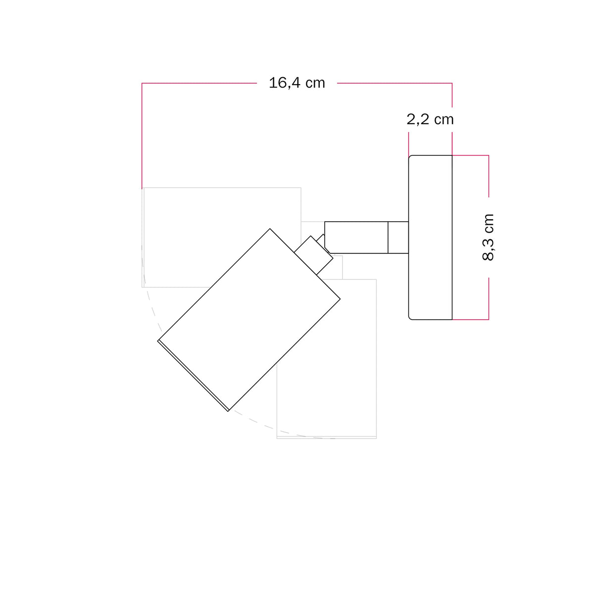 Faretto GU10 orientabile da parete o soffitto Bispot - Nero / Bronzo satinato Si Si