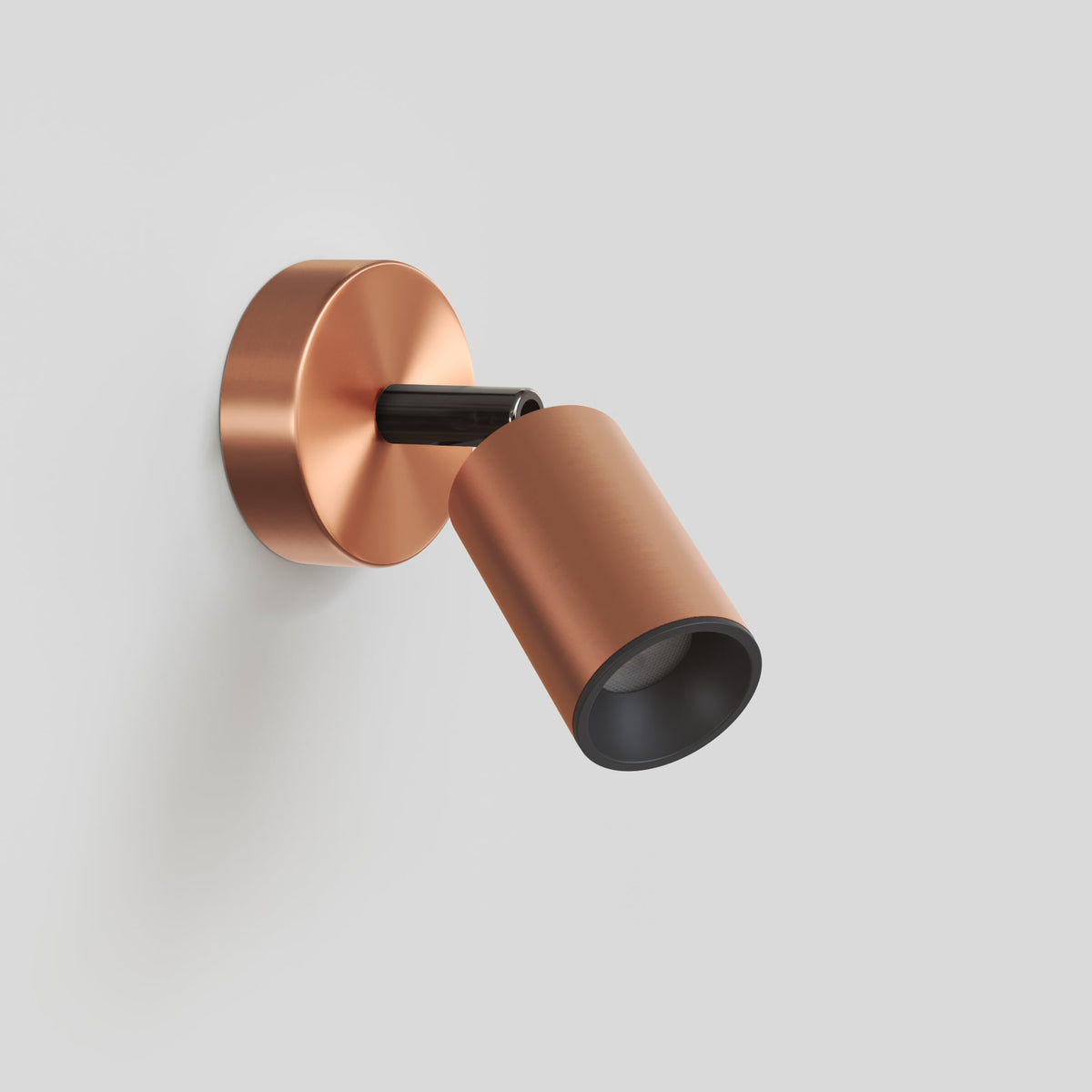 Faretto GU10 orientabile da parete o soffitto Bispot - Rame satinato / Nero Si No