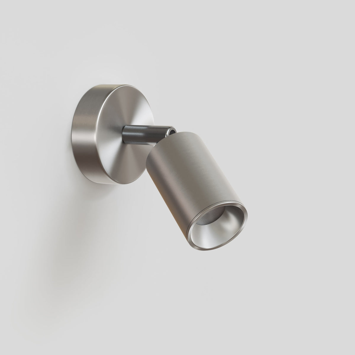 Faretto GU10 orientabile da parete o soffitto Bispot - Titanio satinato Si No