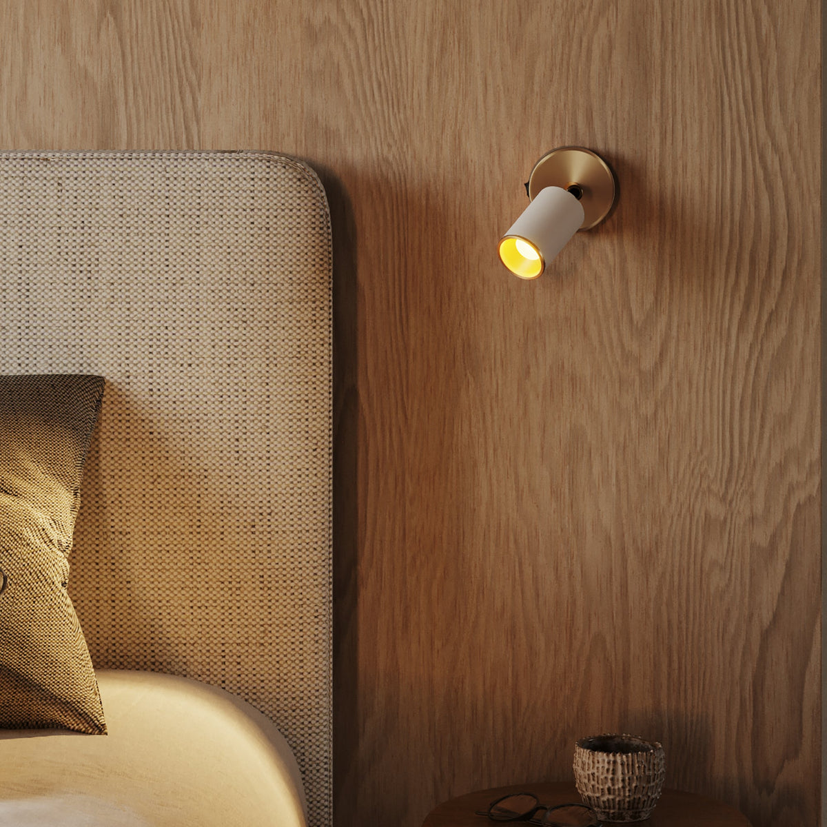 Faretto GU10 Spotlight LED Bispot - Bianco opaco / Bronzo satinato