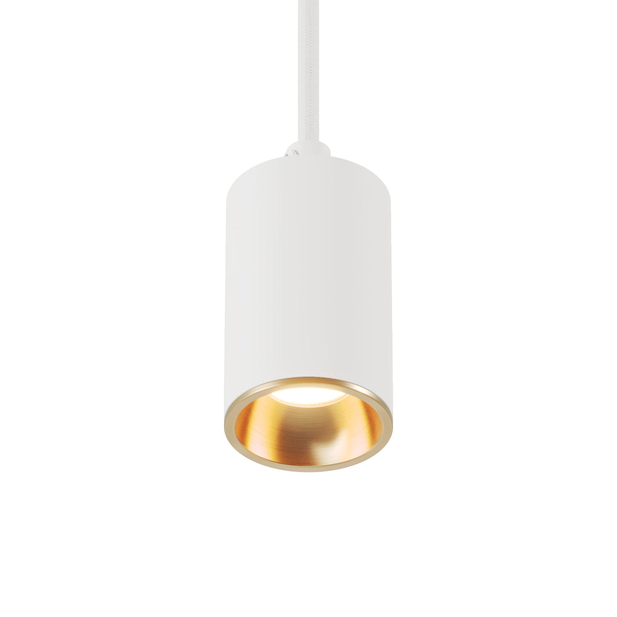 Faretto GU10 Spotlight LED Bispot - Bianco opaco / Bronzo satinato