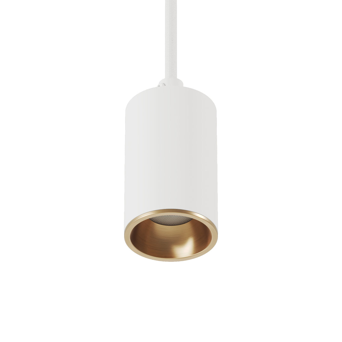 Faretto GU10 Spotlight LED Bispot - Bianco opaco / Bronzo satinato