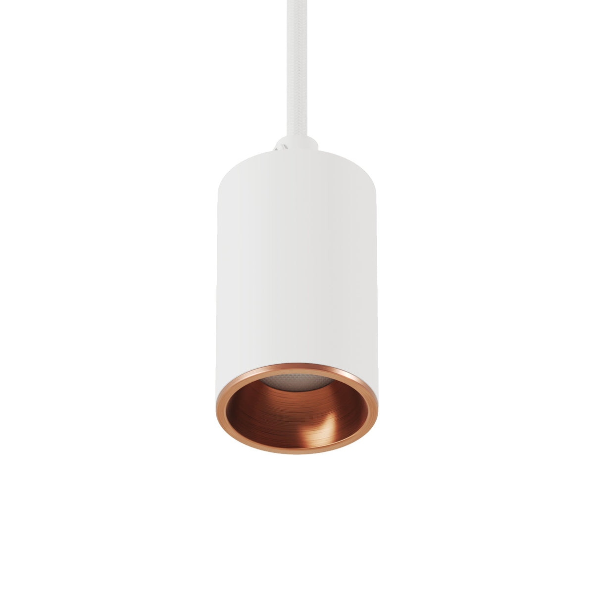 Faretto GU10 Spotlight LED Bispot - Bianco opaco / Rame satinato