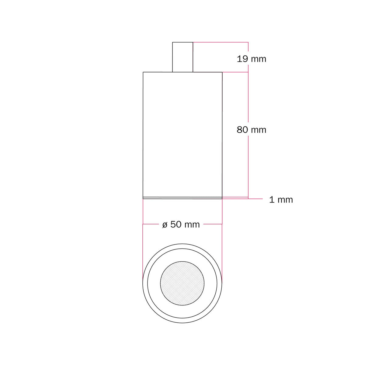Faretto GU10 Spotlight LED Bispot - Bianco opaco / Titanio satinato