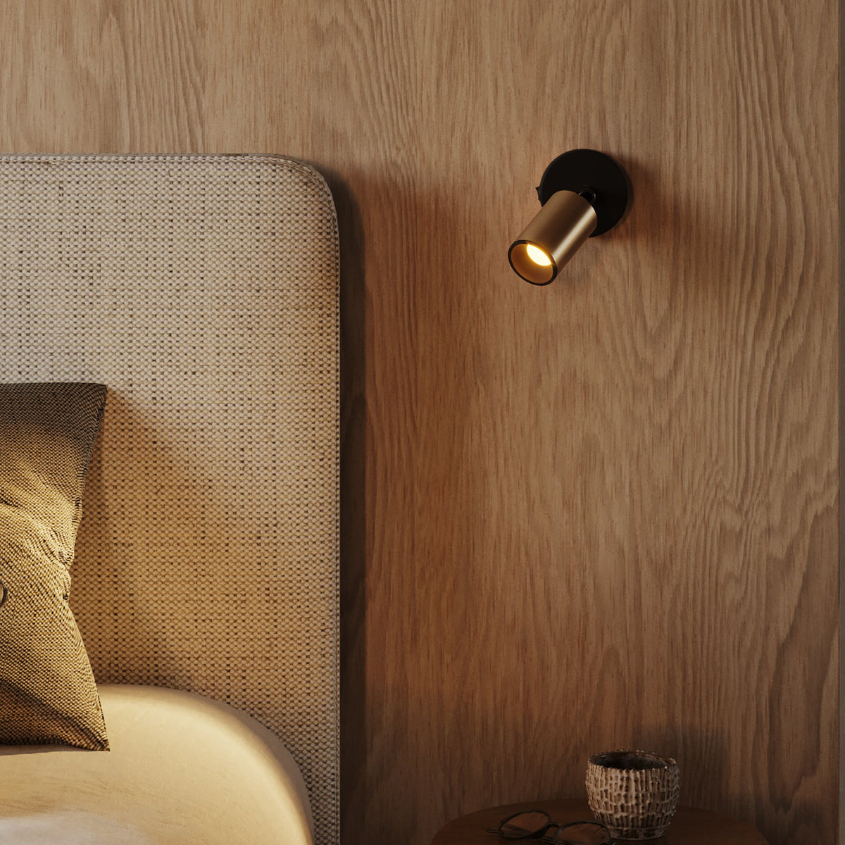Faretto GU10 Spotlight LED Bispot - Bronzo satinato / Nero