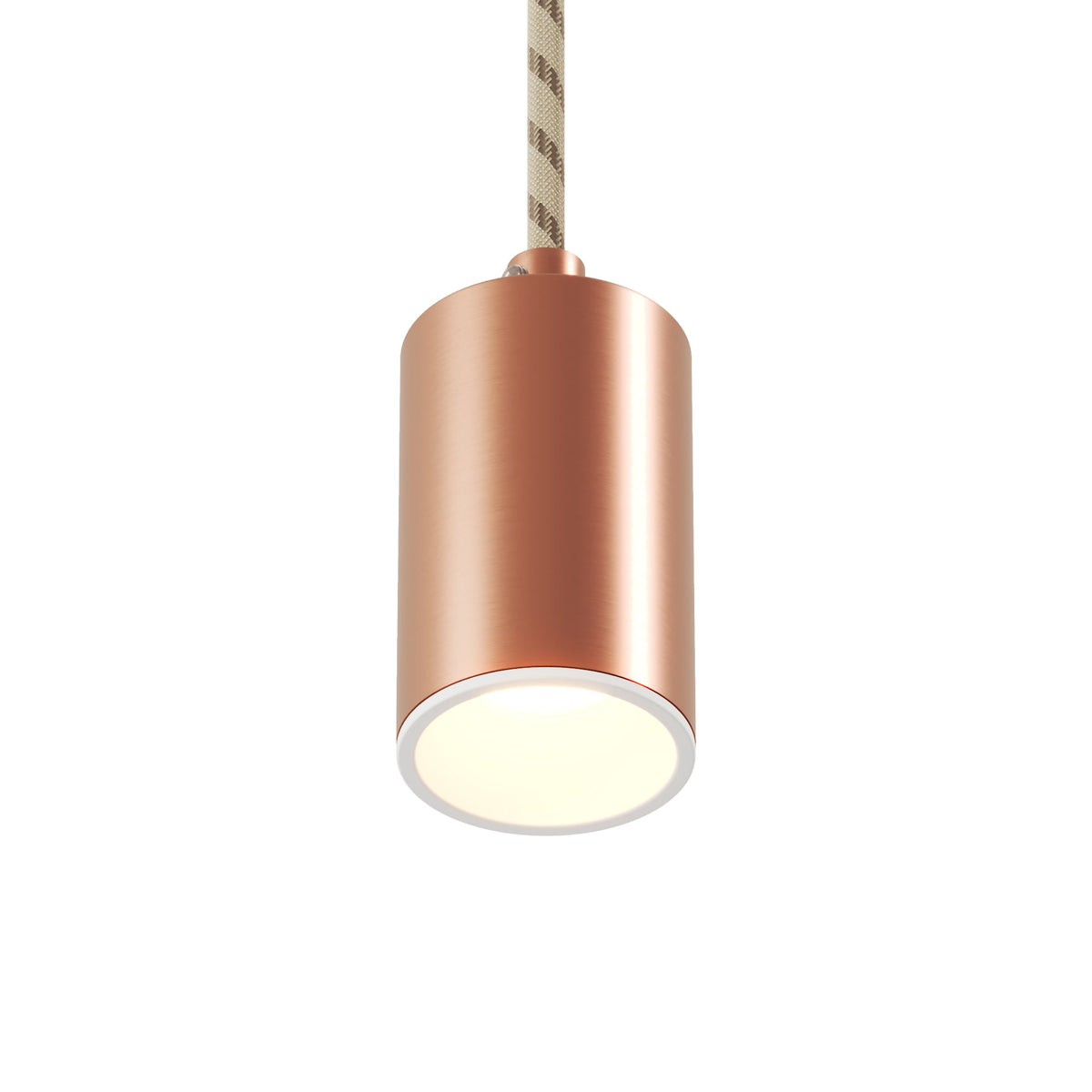 Faretto GU10 Spotlight LED Bispot - Rame satinato / Bianco opaco