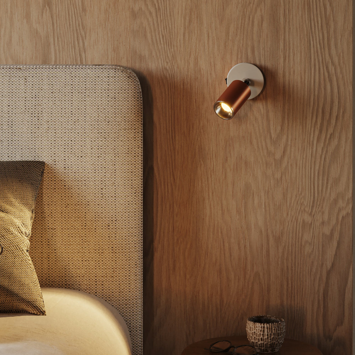 Faretto GU10 Spotlight LED Bispot - Rame satinato / Cromo