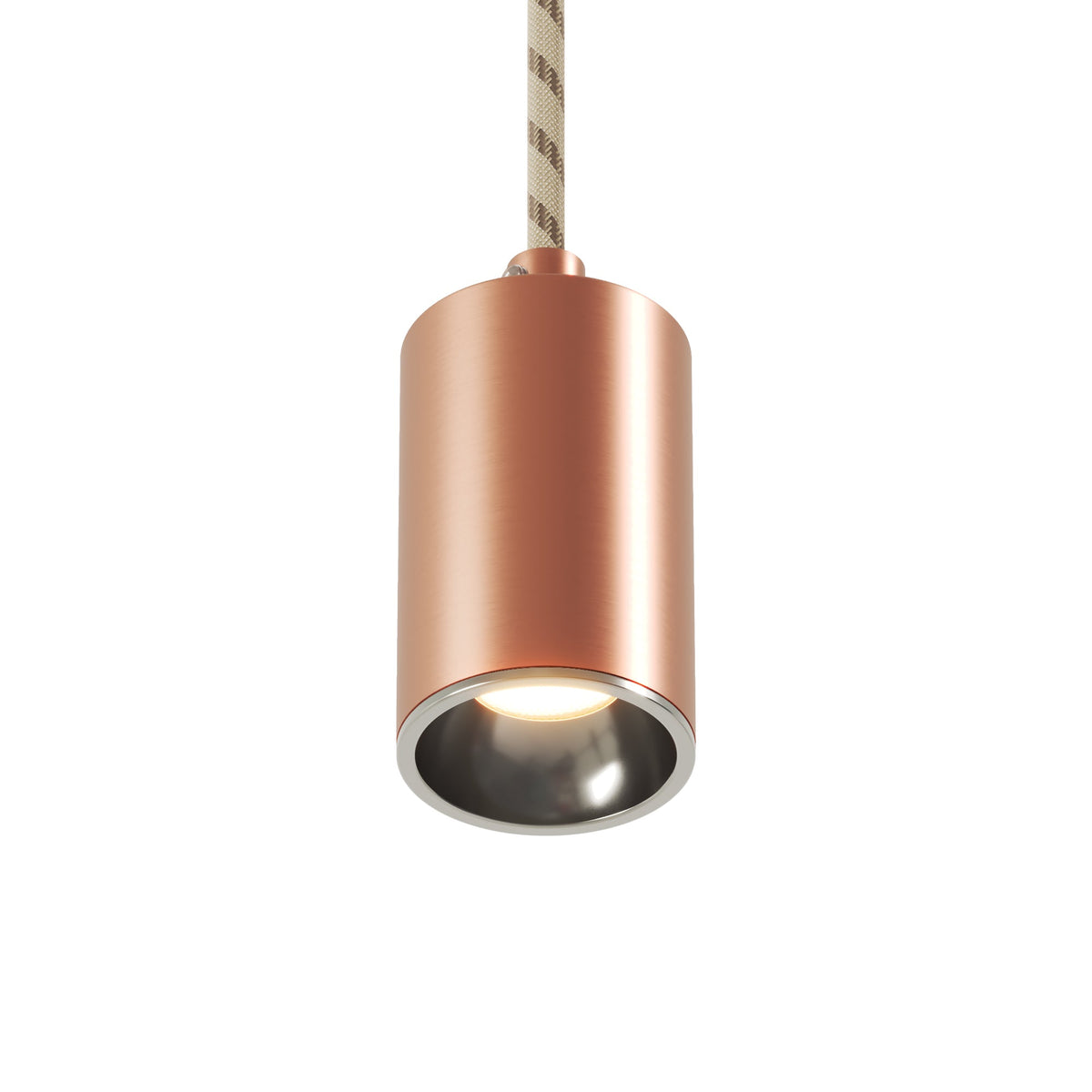 Faretto GU10 Spotlight LED Bispot - Rame satinato / Cromo