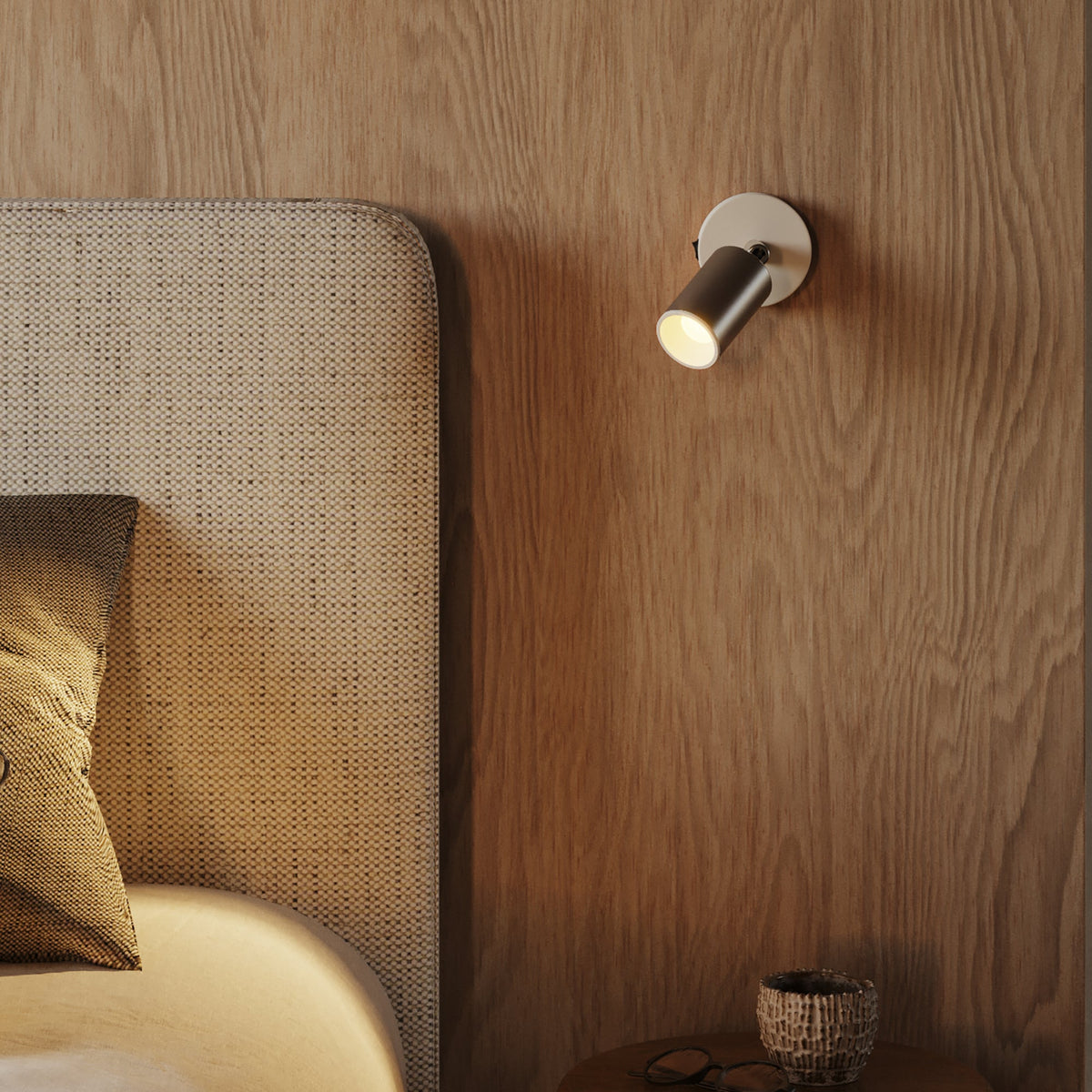 Faretto GU10 Spotlight LED Bispot - Titanio satinato / Bianco opaco