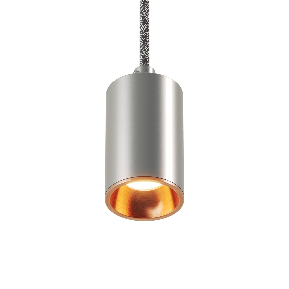 Faretto GU10 Spotlight LED Bispot - Titanio satinato / Rame satinato