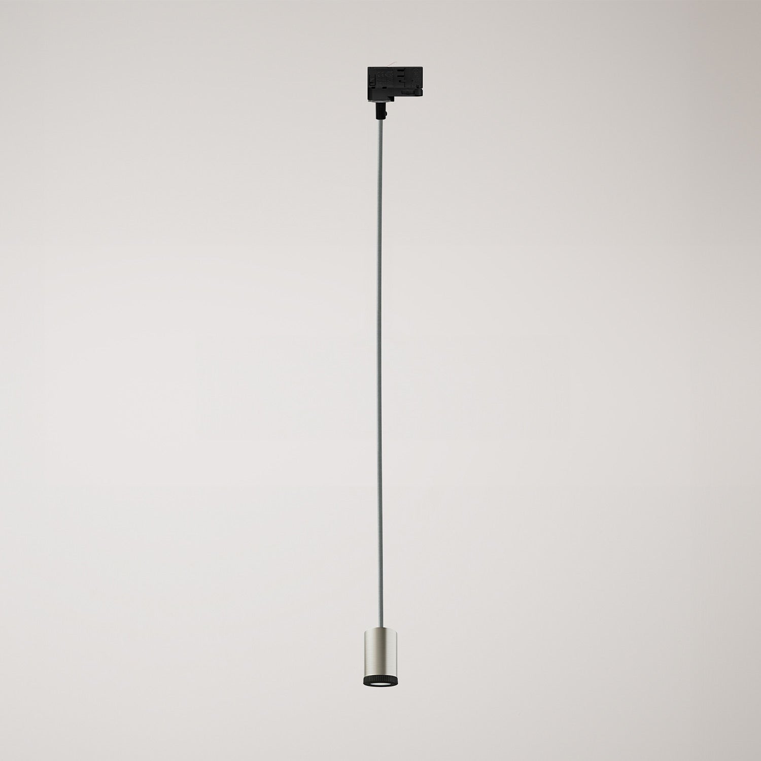 Faretto singolo Mini Spotlight GU1d0 per binari - Titanio satinato