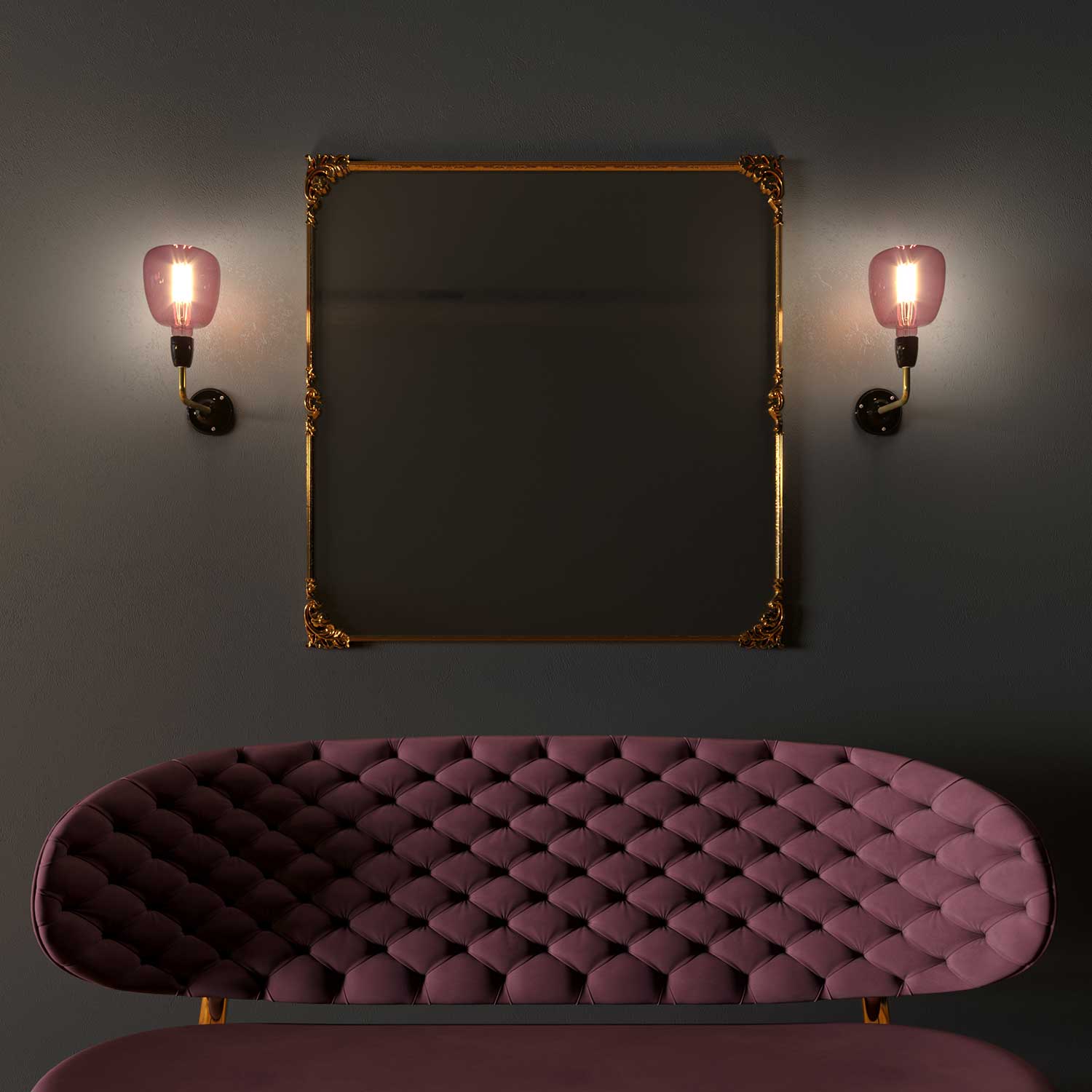 Fermaluce Classic, lampada a muro in metallo e porcellana con estensione curva - Nero