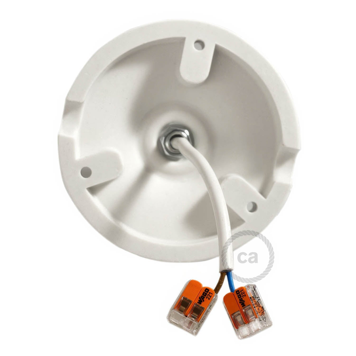 Fermaluce Color, il punto luce colorato in porcellana da parete o soffitto - Verde