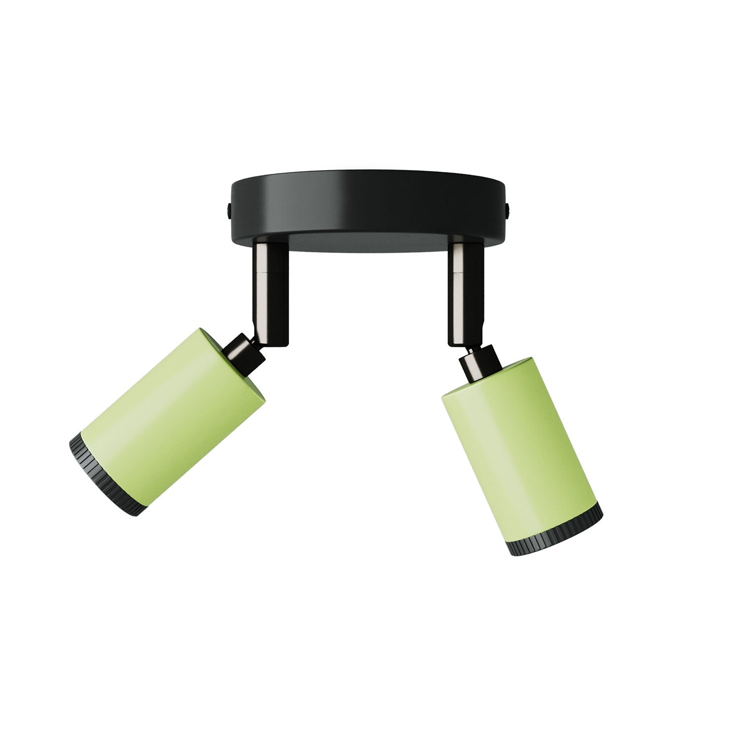 Fermaluce con 2 faretti orientabili Mini Spotlight GU1d0 - Verde prato