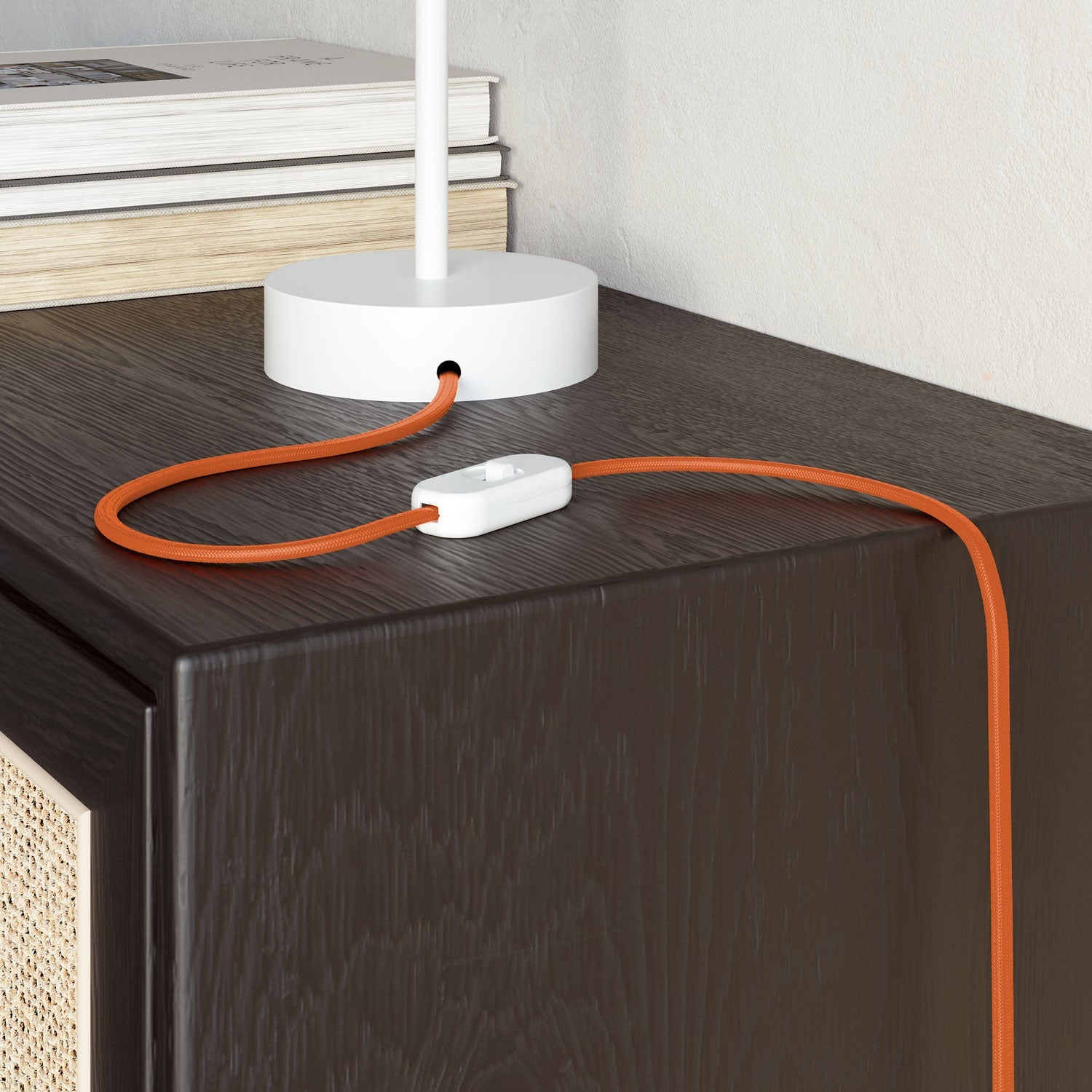 Filo tessile piatto per illuminazione color Arancione Fiamma - PM15