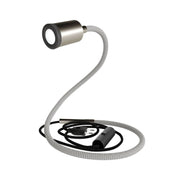 GU1d-one Lampada snodabile senza base con mini faretto LED - Titanio satinato