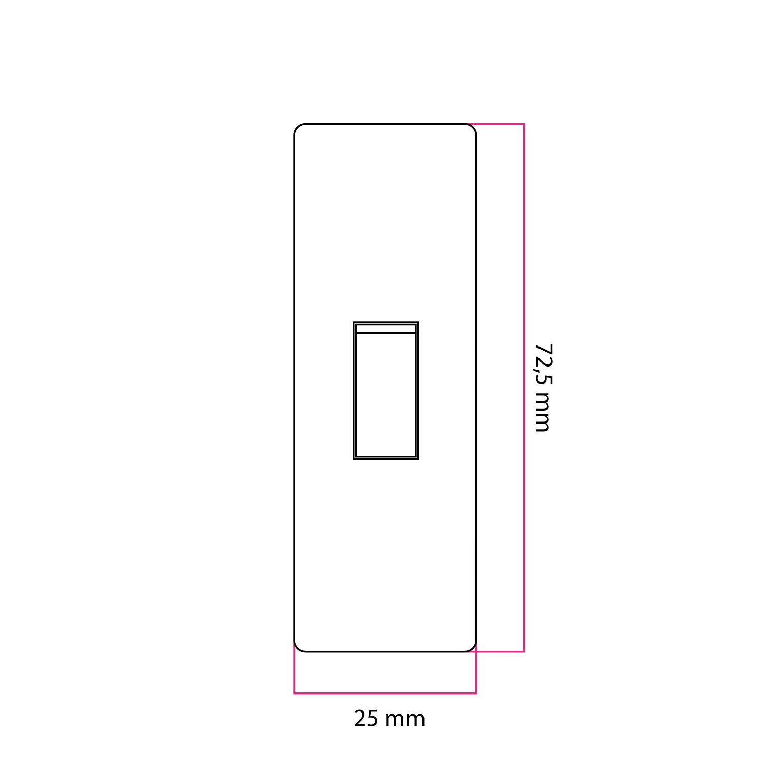 Interruttore unipolare a bascula di forma cilindrica con morsetto di terra - Nero