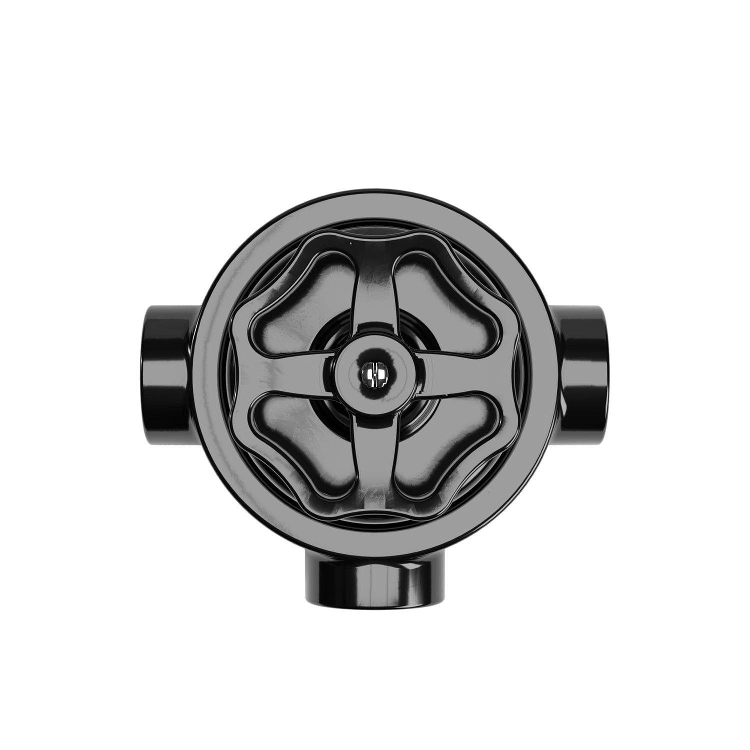 Kit interruttore/deviatore con manopola e base per Creative-Tubes in porcellana nera Nero 3