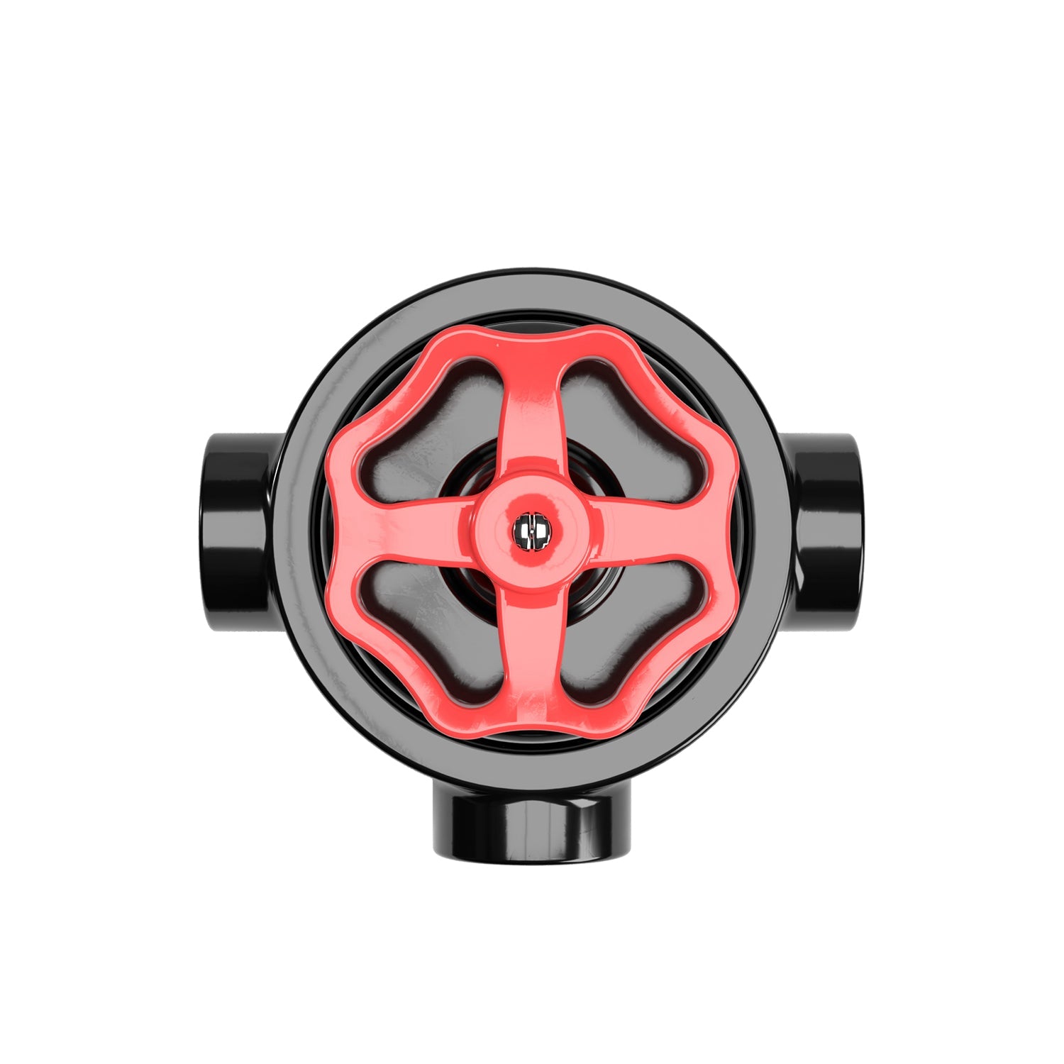 Kit interruttore/deviatore con manopola e base per Creative-Tubes in porcellana nera Rosso 3