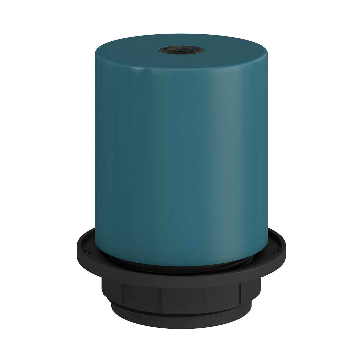 Kit portalampada E27 semifilettato in metallo con serracavo nascosto - Petrolio